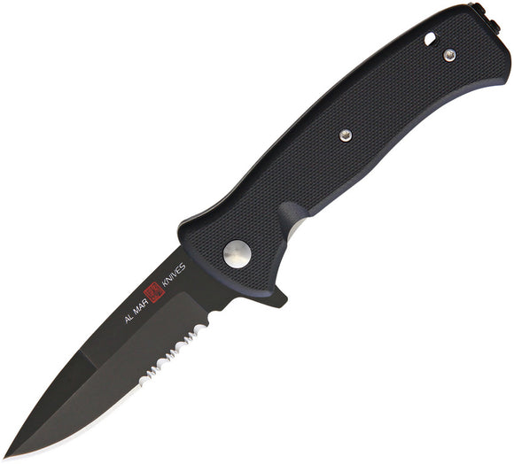 Al Mar Mini SERE 2020 Linerlock A/O Black G10 Folding D2 Steel Pocket Knife 2205