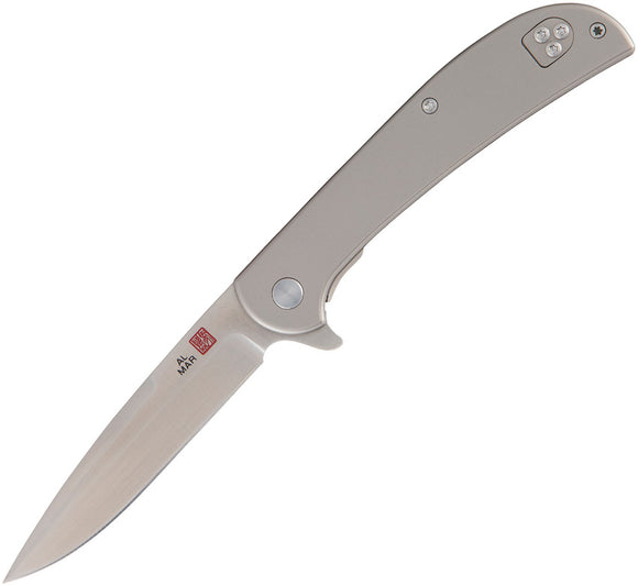 Al Mar Ultralight Falcon Framelock Titanium Folding D2 Steel Pocket Knife 4114