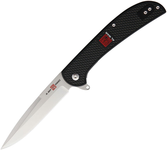 Al Mar Ultralight Eagle Linerlock Black FRN Folding 8Cr13MoV Pocket Knife 4126