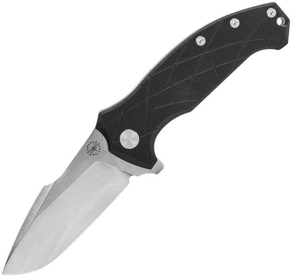 Amare Coloso Linerlock Black G10 Folding D2 Knife 201901
