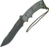 TOPS 13" Anaconda Bowie Fixed Carbon Steel Blade Black Micarta Handle Knife
