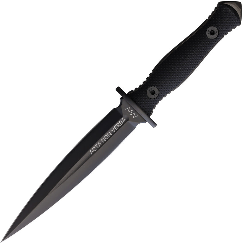 Acta Non Verba Knives M500 Black G10 Elmax Fixed Blade Dagger