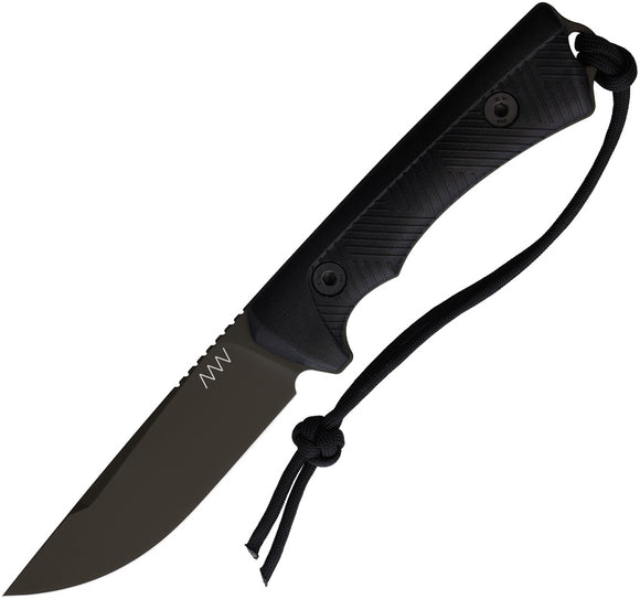 Acta Non Verba Knives P200 Black GRNPU Sleipner Fixed Blade Knife P200049