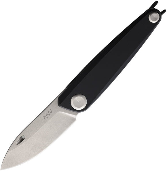 Acta Non Verba Knives Z050 Slip Joint Black Titanium Folding N690 Knife 050001