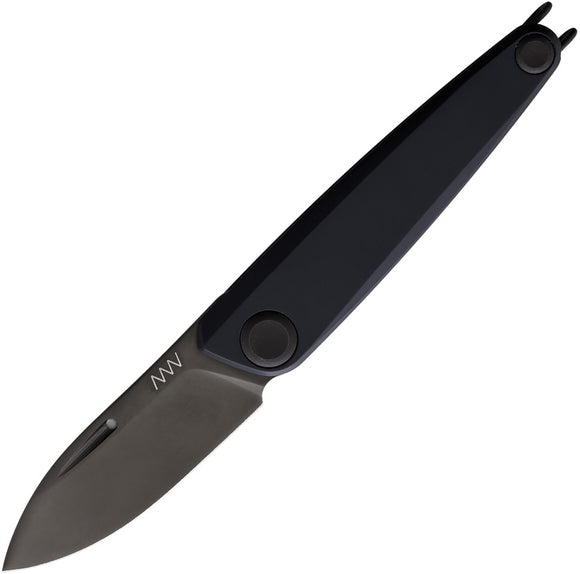 Acta Non Verba Pocket Knife Z050 Folder Black Titanium Folding Sleipner Z050004