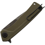 Acta Non Verba Pocket Knife Z100 Linerlock Olive Folding Sleipner Blade Z100024