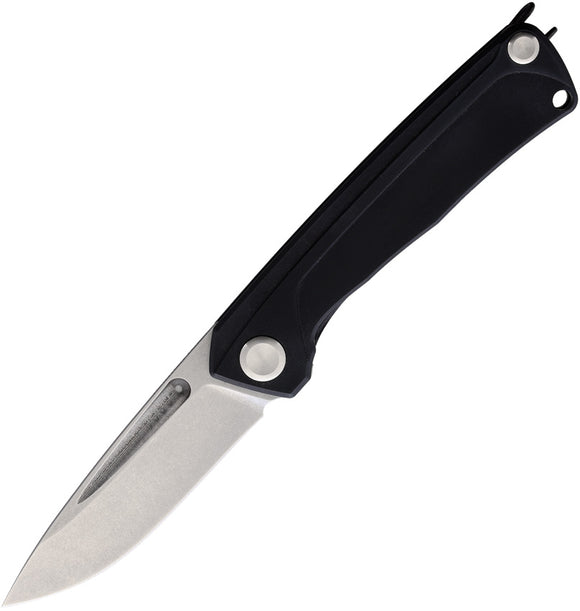 Acta Non Verba Pocket Knife Z200 Framelock Black Titanium Folding Blade Z200004