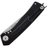 Acta Non Verba Pocket Knife Z200 Framelock Black Titanium Folding Blade Z200004