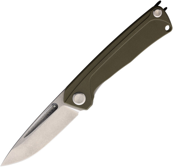 Acta Non Verba Pocket Knife Z200 Linerlock Olive G10 Folding Sleipner Z200009