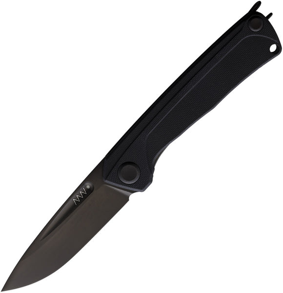 Acta Non Verba Pocket Knife Z200 Linerlock Black G10 Folding Sleipner Z200018