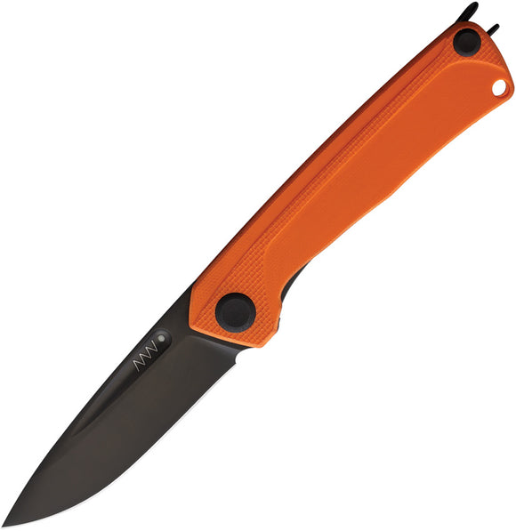 Acta Non Verba Pocket Knife Z200 Linerlock Orange G10 Folding Sleipner Z200023