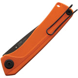 Acta Non Verba Pocket Knife Z200 Linerlock Orange G10 Folding Sleipner Z200023