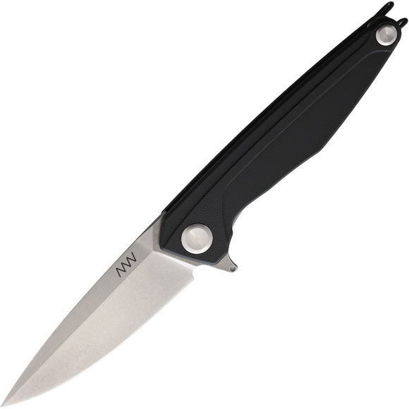 Acta Non Verba Knives Z300 Linerlock Black Folding Spear Pt Pocket Knife 300010