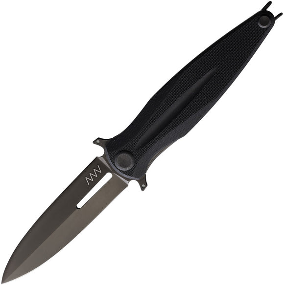 Acta Non Verba Knives Z400 Linerlock Black Folding Spear Pt Pocket Knife 400009