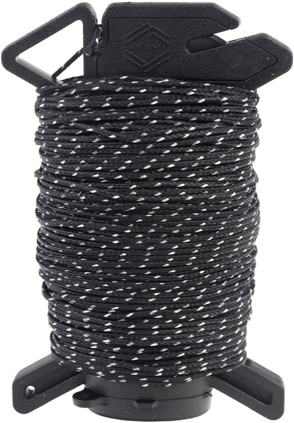 Atwood Rope MFG 125ft Reflective Black Ready Mirco Parachute Rope Cord MRRMRS01