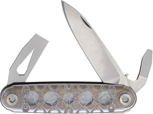 American Service Knife The Jefferson Clear Folding Multi-Tool Pocket Knife 001CLR