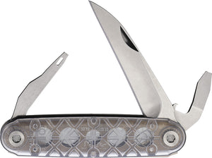 American Service Knife The Alchesay Clear Folding Multi-Tool Pocket Knife 003CLR