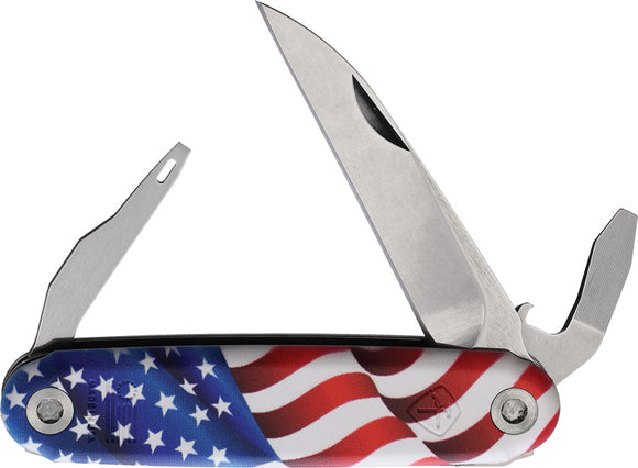 American Service Knife The Alchesay Flag Folding Premium Pocket Knife 003FLG