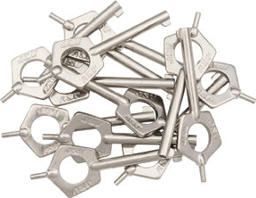ASP Pentagon Handcuff Keys Std 12 PACK Steel Nickel Universal Fits Most 56523
