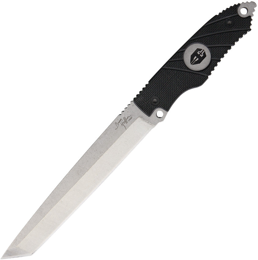 Hoffner Knives Beast Black G10 440C Stainless Tanto Fixed Blade Knife ...