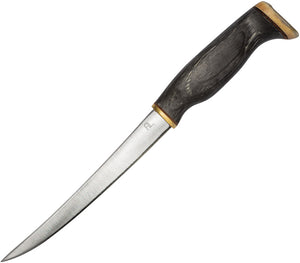 Arctic Legend Fillet Black Curly Birch Stainless Steel Fixed Blade Knife 030