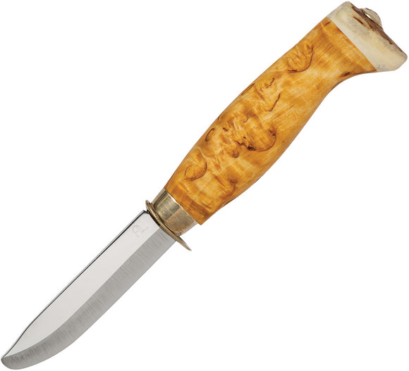 Arctic Legend Child's Curly Birch Wood Stainless Steel Fixed Blade Knife 115