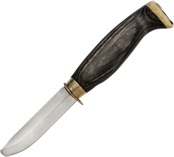 Arctic Legend Child's Black Birch Wood Stainless Steel Fixed Blade Knife 122