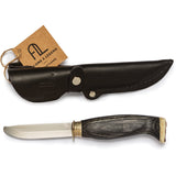 Arctic Legend Child's Black Birch Wood Stainless Steel Fixed Blade Knife 122