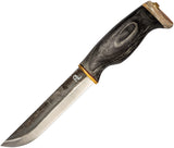 Arctic Legend Bear Black Curly Birch Carbon Steel Fixed Blade Knife 897