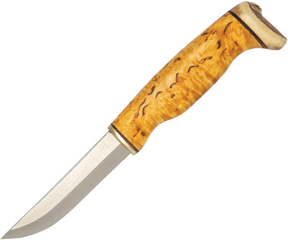 Arctic Legend Hobby Tan Curly Birch Stainless Fixed Blade Knife 903