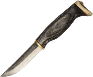 Arctic Legend Hobby Black Curly Birch Stainless Fixed Blade Knife 934