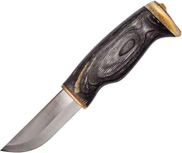 Arctic Legend Hunter's Black Curly Birch Carbon Steel Fixed Blade Knife 965