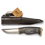 Arctic Legend Hunter's Black Curly Birch Carbon Steel Fixed Blade Knife 965