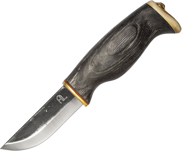 Arctic Legend Hunter's Black Curly Birch Carbon Steel Fixed Blade Knife 972