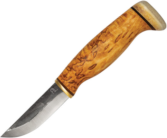 Arctic Legend Handicraft Curly Birch Carbon Steel Fixed Blade Knife 996