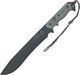TOPS 16.5" Armageddon Fixed Traction Coating Blade Black Handle Knife