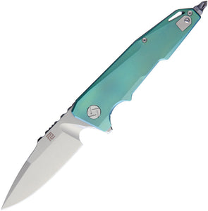 Artisan Predator Framelock Green Titanium Screwdriver S35VN Steel Knife 1706GGN