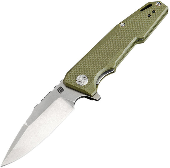 Artisan Cutlery Predator Linerlock G10 Green D2 Steel Folding Knife 1706PSGNF