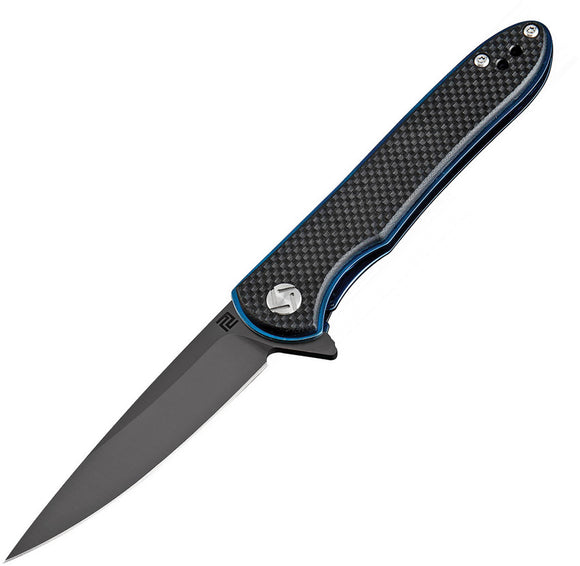 Artisan Shark Black G10 Folding Black D2 Steel Pocket Knife 1707PBBK
