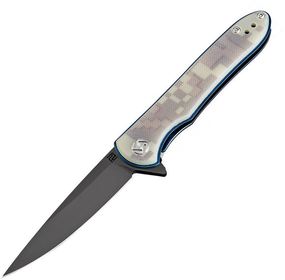Artisan Small Shark Digital Camo G10 Folding Black D2 Steel Pocket Knife 1707PSBCGF