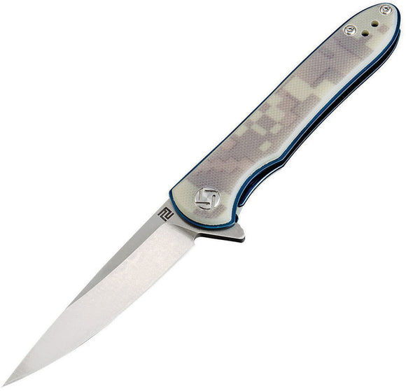 Artisan Cutlery Shark D2 Linerlock Camo CF G10 Folding Knife 1707PSCGF