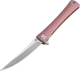 Artisan Waistline Framelock Pink Titanium M390 Bohler Stainless Knife 1805GREM