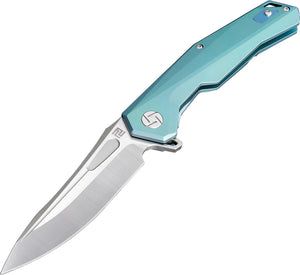 Products Artisan 1808G-GNM Zumwalt Framelock M390 Green Folding Knife 1808GGNM