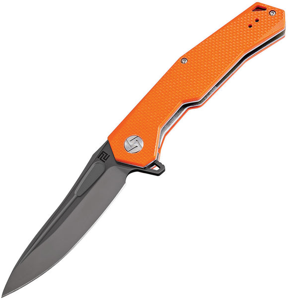 Artisan Zumwalt Orange G10 Folding Black D2 Steel Pocket Knife 1808PBOEF