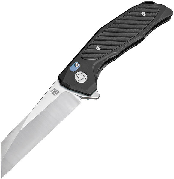 Artisan Falcon Framelock Black Handle M390 Bohler Folding Knife 1809GBKM