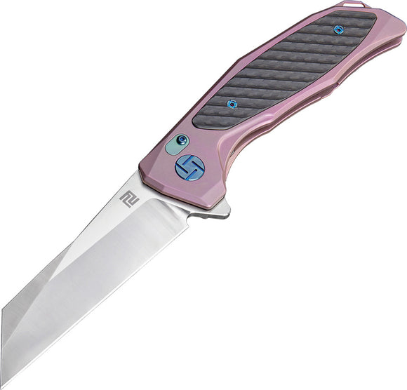 Artisan Falcon Framelock Pink Titanium Carbon Fiber S35VN Steel Knife 1809GRES