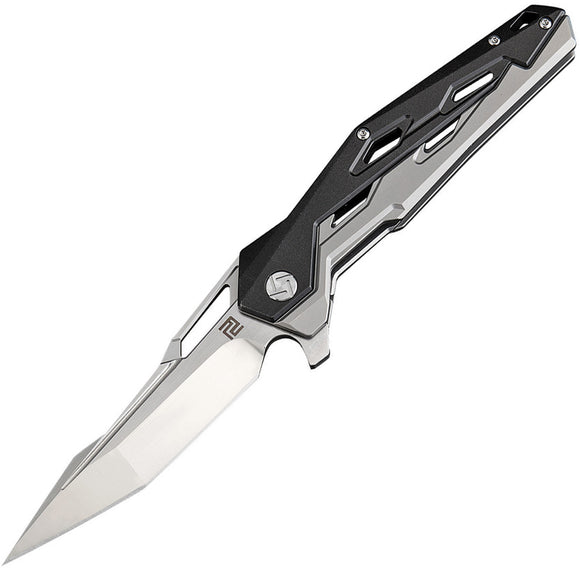 Artisan Cutlery Interceptor Black Gray Titanium S35VN Folding Knife 1812GBKS