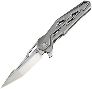 Artisan Cutlery Interceptor Gray Titanium S35VN Linerlock Folding Knife 1812GGYS