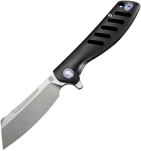 Artisan Cutlery Tomahawk Framelock Black Titanium M390 Folding Knife 1815GSBKM