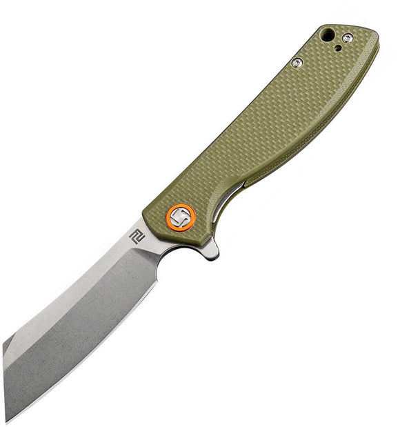 Artisan Cutlery Tomahawk Linerlock Green G10 D2 Steel Folding Knife 1815PSGNF